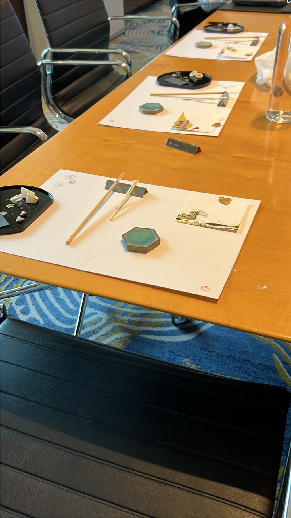 Kintsugi repair materials laid out on a workshop table